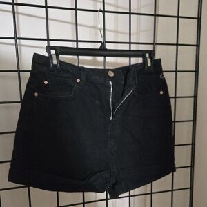 Primark Black Jean Shorts Classic Cut-Off Style